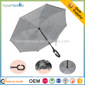 2017 Alibaba Recommend c handle upside down double layer inverted umbrella